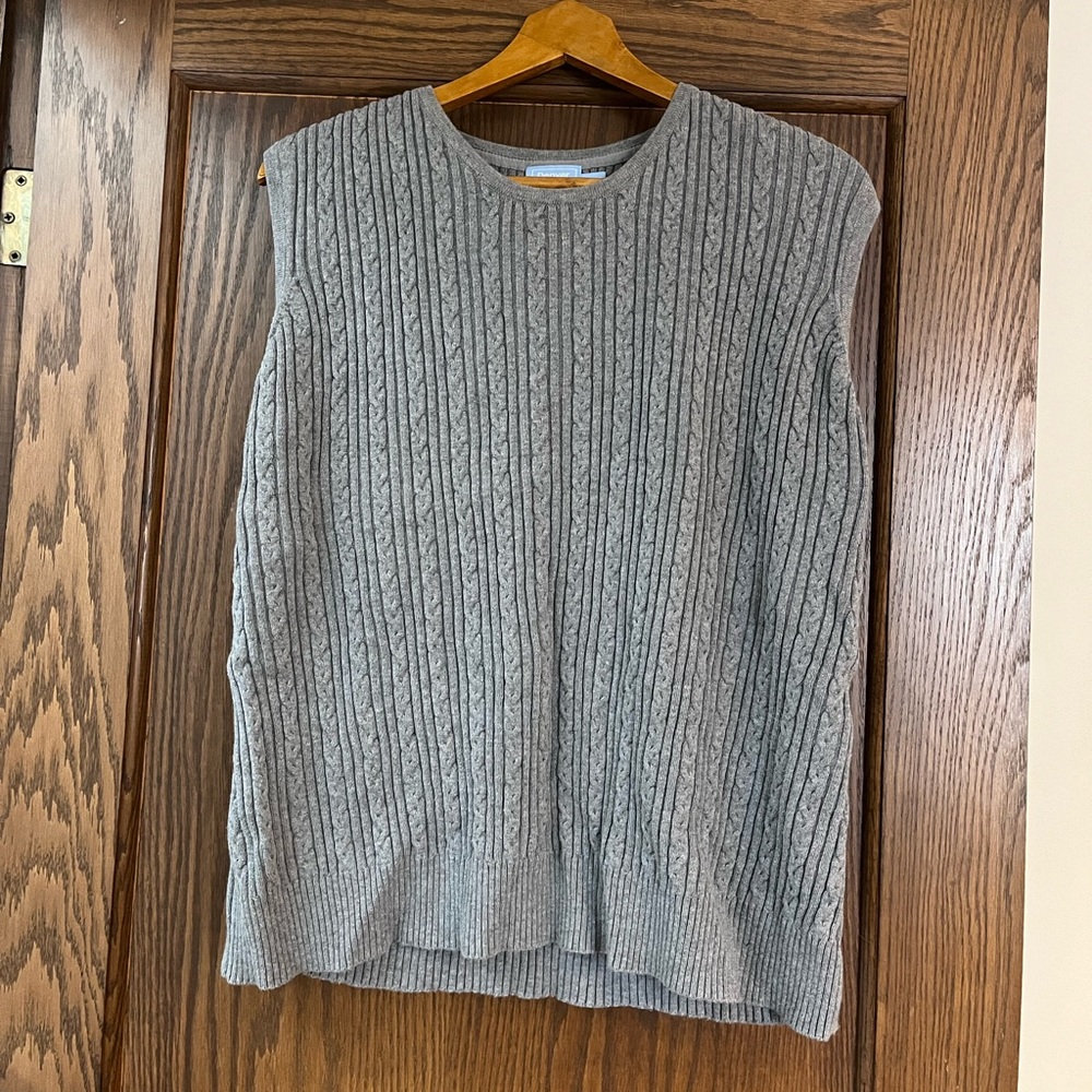 Grey sweater vest